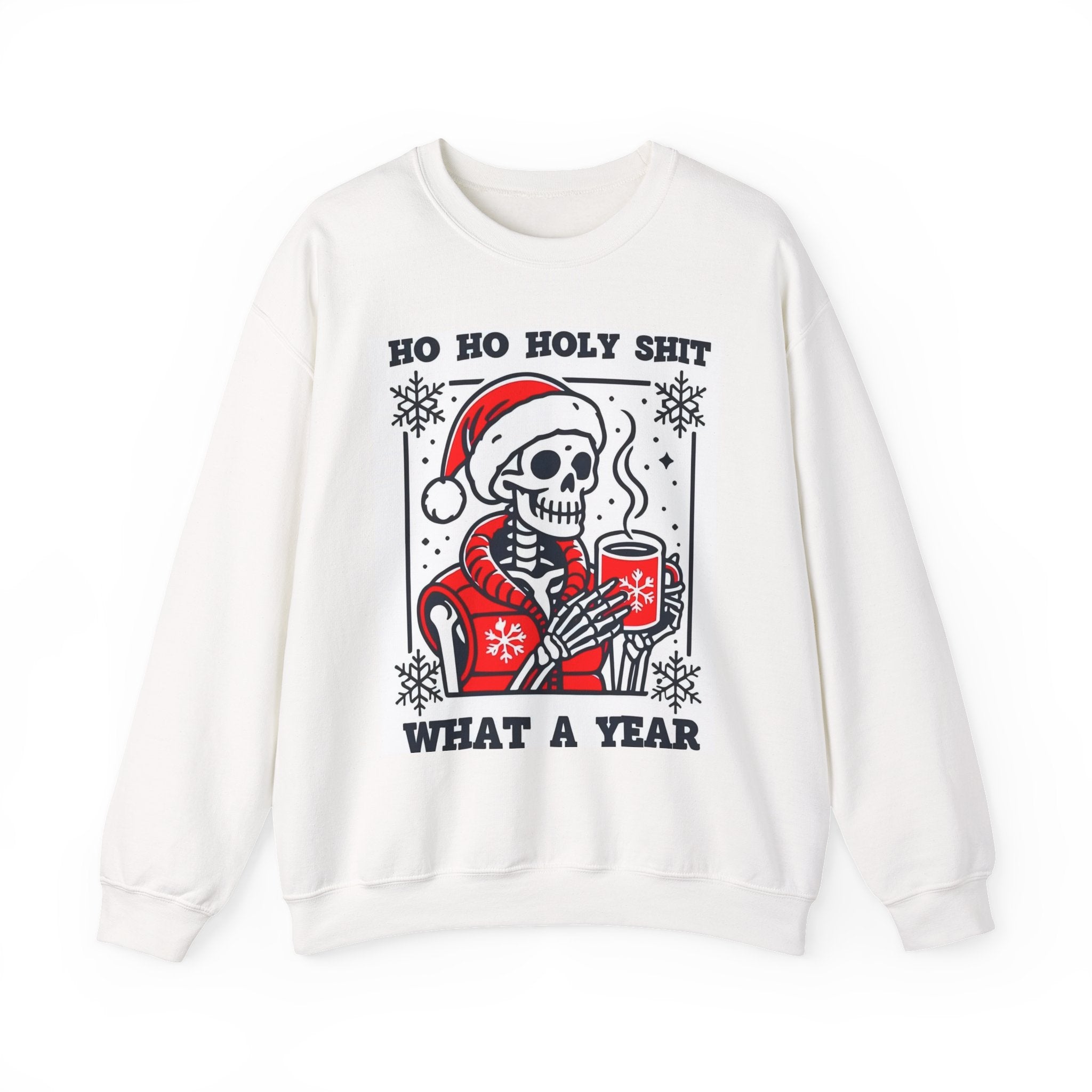 Funny Skeleton Holiday Sweatshirt, Unisex Sweatshirt, Christmas Gift, Cool Crewneck, Winter Apparel, Gift for Him/Her