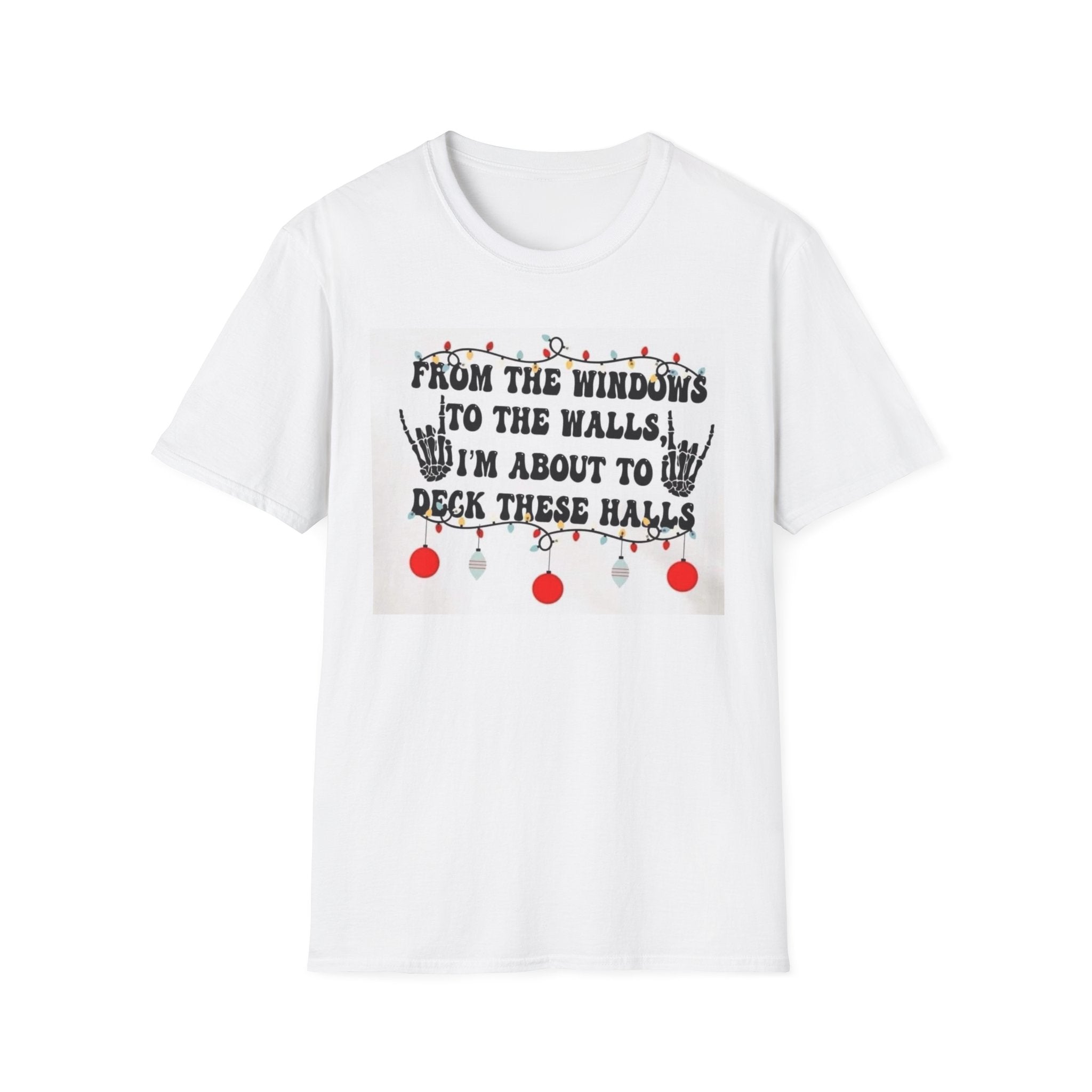Festive Graphic Tee, Holiday T-Shirt, Christmas Shirt, Unisex Softstyle Tee, Ugly Sweater Alternative, Seasonal Apparel