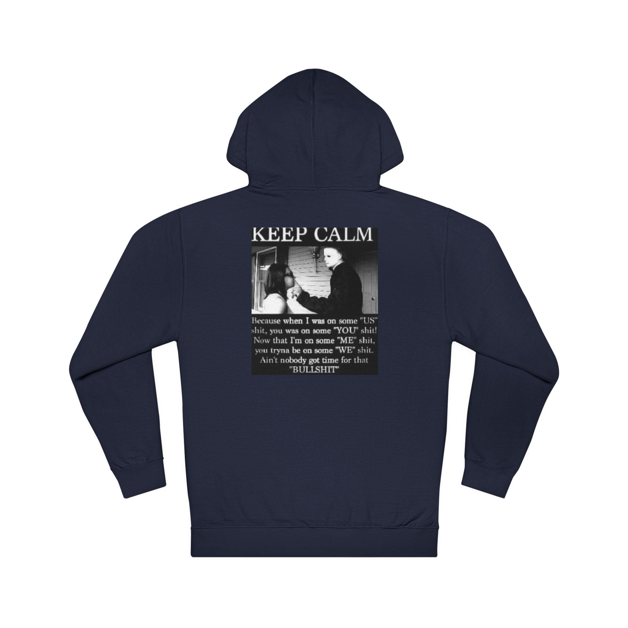 Keep Calm Unisex Hooded Sweatshirt, Cozy Gift, Casual Wear, Relaxed Hoodie, Motivation Sweater