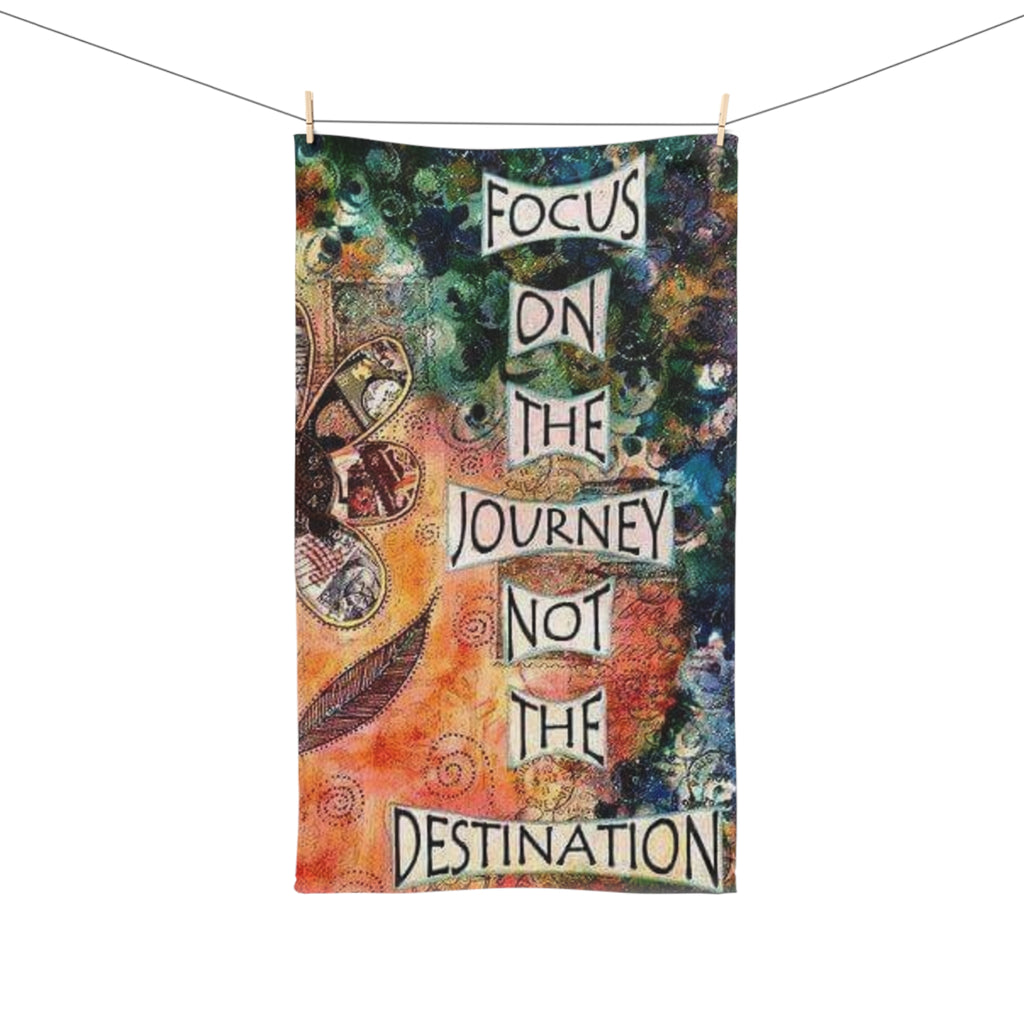 Inspirational Hand Towel - Focus on the Journey, Motivational Kitchen Decor, Gift for Travelers, Home Living Essentials, Unique [...]