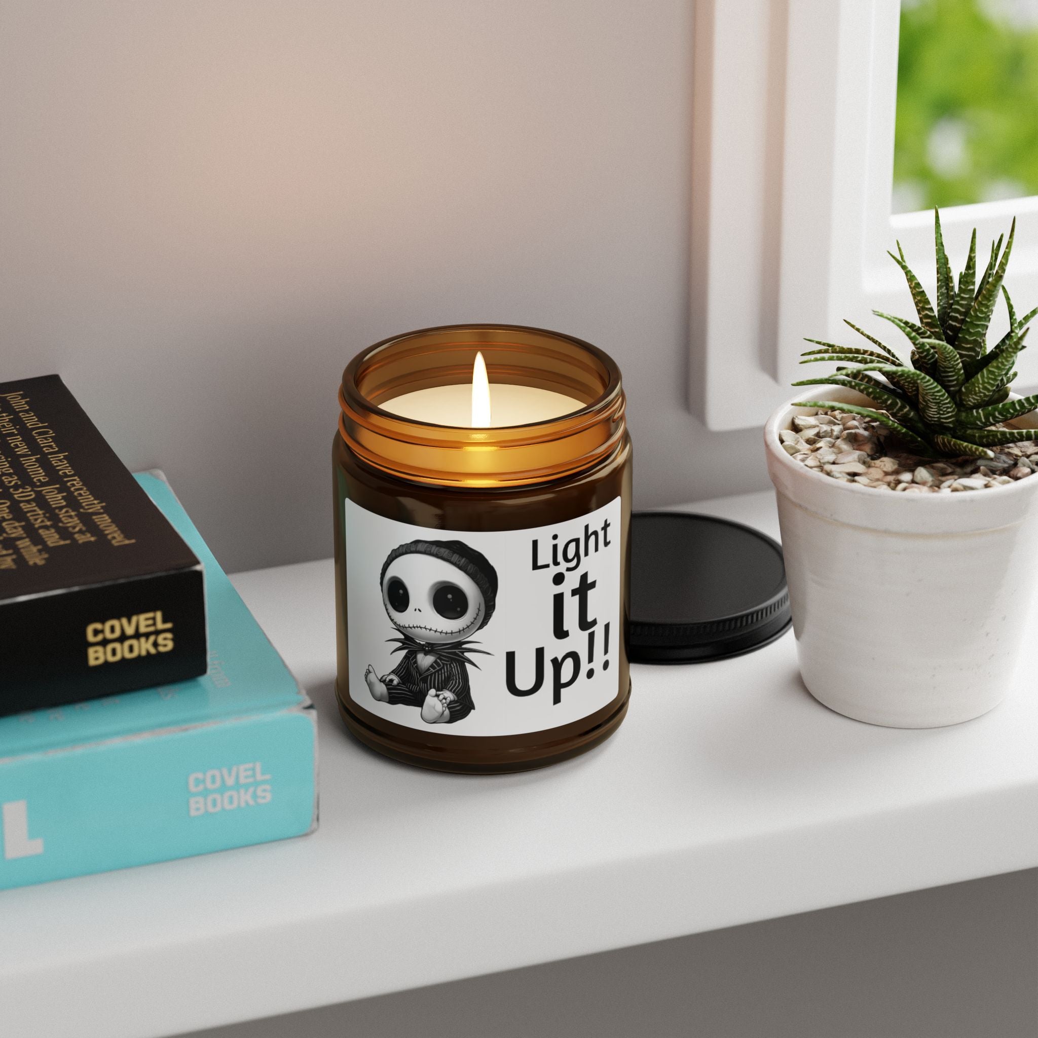 Scented Soy Candle (Multi-Size, Amber Jar)