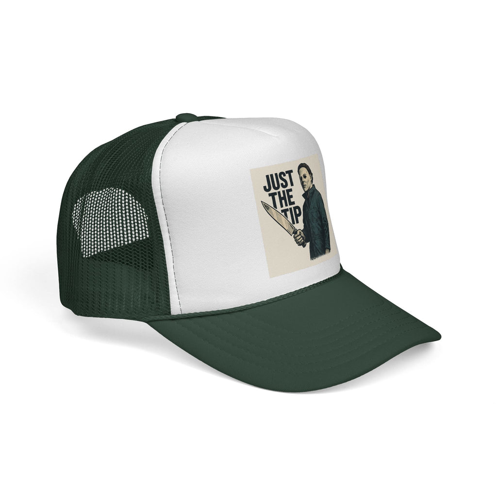 Humorous Trucker Caps - Just the Tip Graphic, Funny Gifts for Horror Fans, Unisex Adjustable Hat, Halloween Costume Accessory, Casual [...]