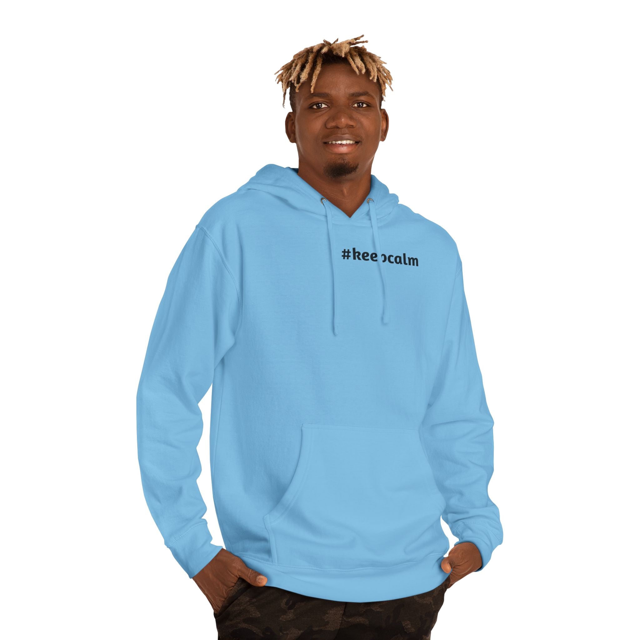 Keep Calm Unisex Hooded Sweatshirt, Cozy Gift, Casual Wear, Relaxed Hoodie, Motivation Sweater