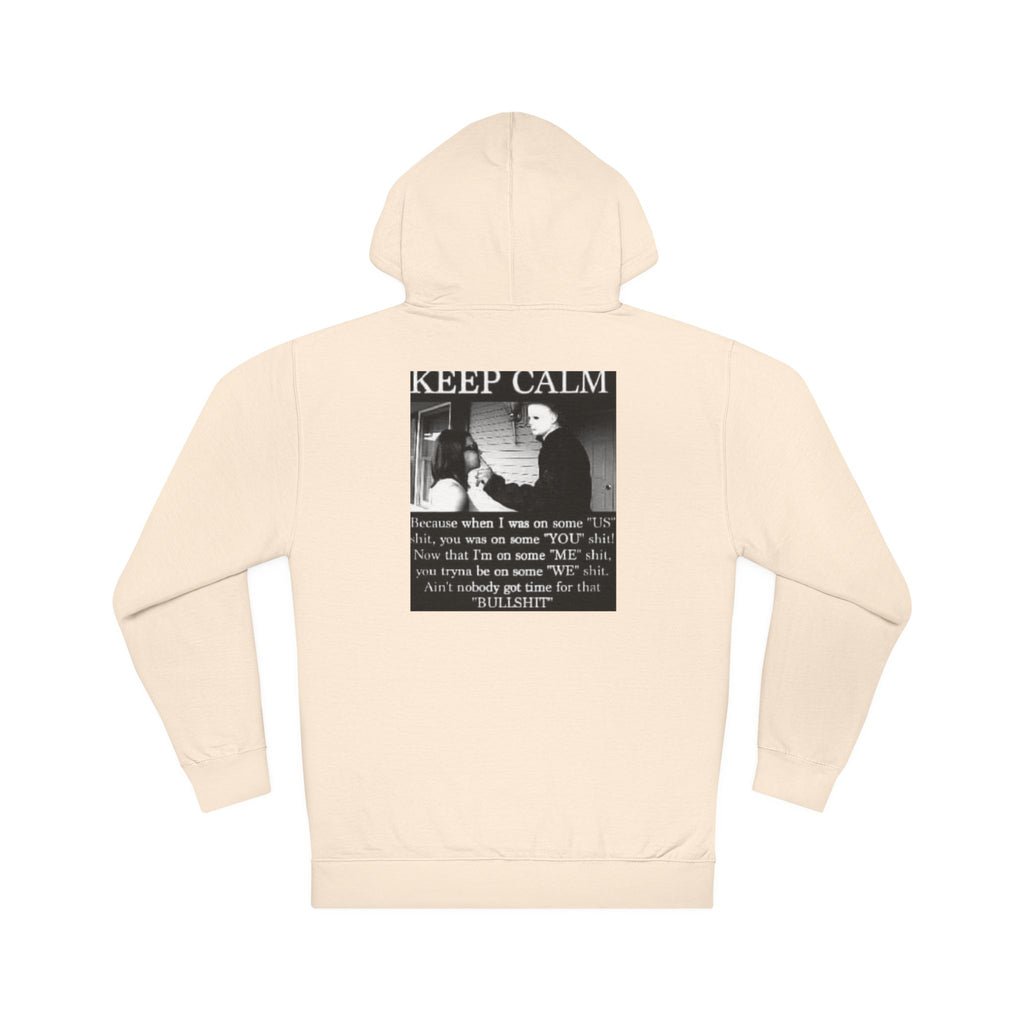 Keep Calm Unisex Hooded Sweatshirt, Cozy Gift, Casual Wear, Relaxed Hoodie, Motivation Sweater