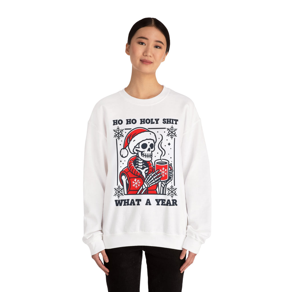 Funny Skeleton Holiday Sweatshirt, Unisex Sweatshirt, Christmas Gift, Cool Crewneck, Winter Apparel, Gift for Him/Her
