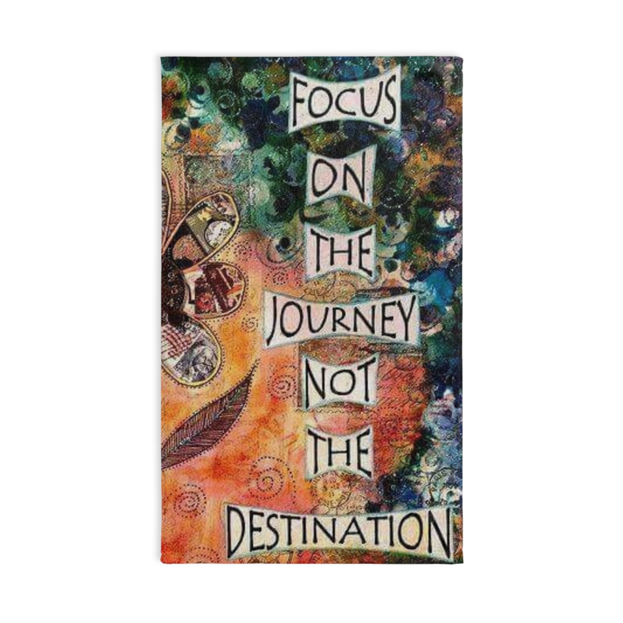 Inspirational Hand Towel - Focus on the Journey, Motivational Kitchen Decor, Gift for Travelers, Home Living Essentials, Unique [...]