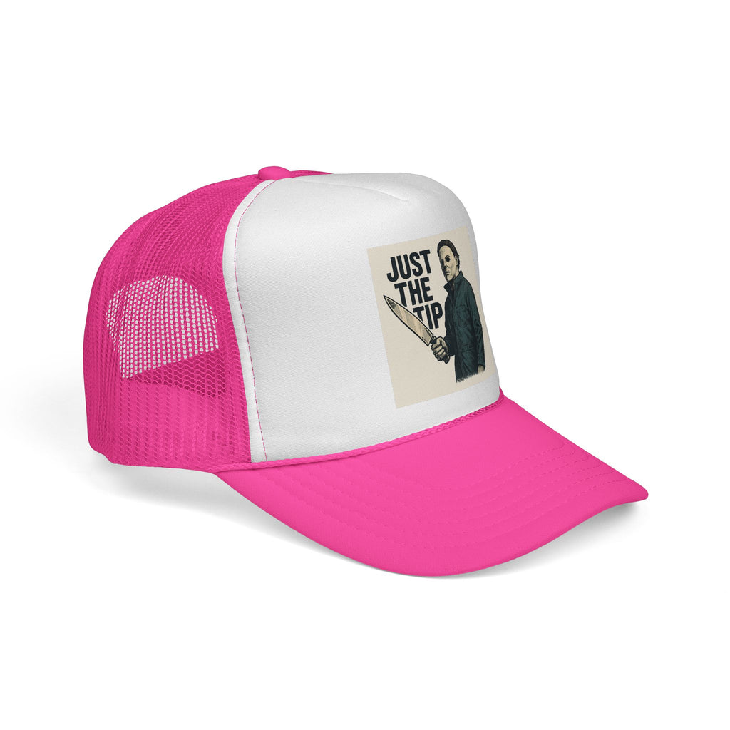 Humorous Trucker Caps - Just the Tip Graphic, Funny Gifts for Horror Fans, Unisex Adjustable Hat, Halloween Costume Accessory, Casual [...]