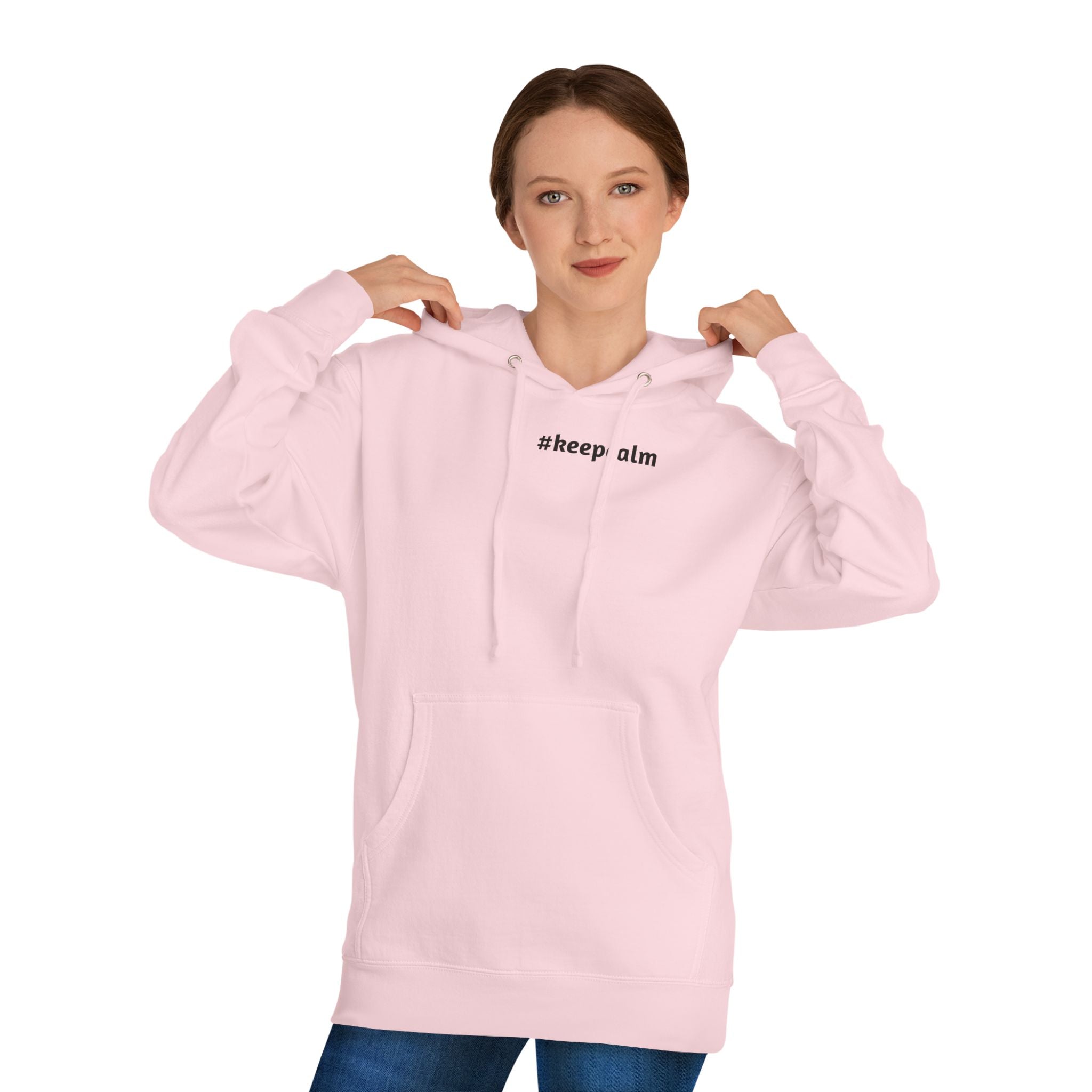 Keep Calm Unisex Hooded Sweatshirt, Cozy Gift, Casual Wear, Relaxed Hoodie, Motivation Sweater