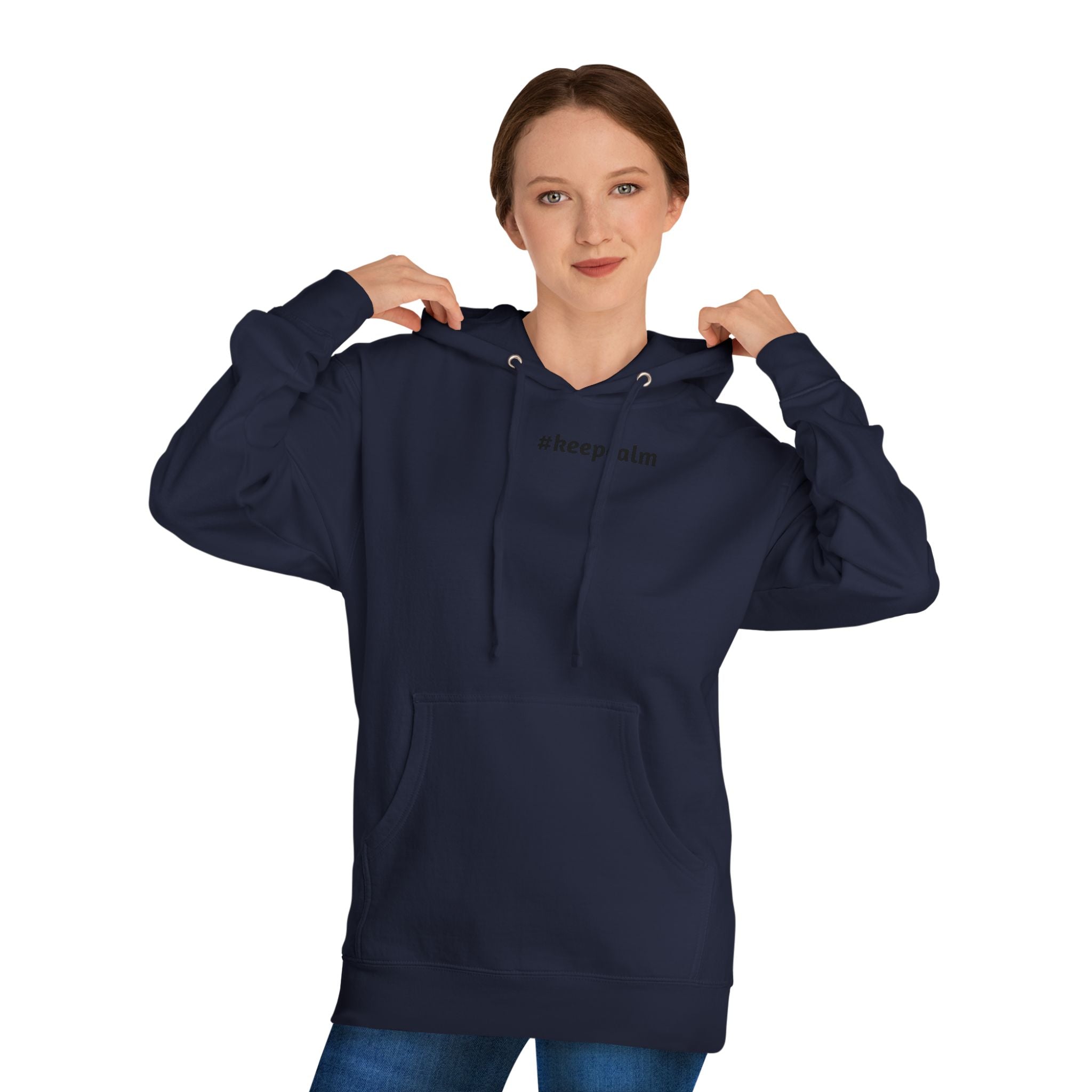 Keep Calm Unisex Hooded Sweatshirt, Cozy Gift, Casual Wear, Relaxed Hoodie, Motivation Sweater