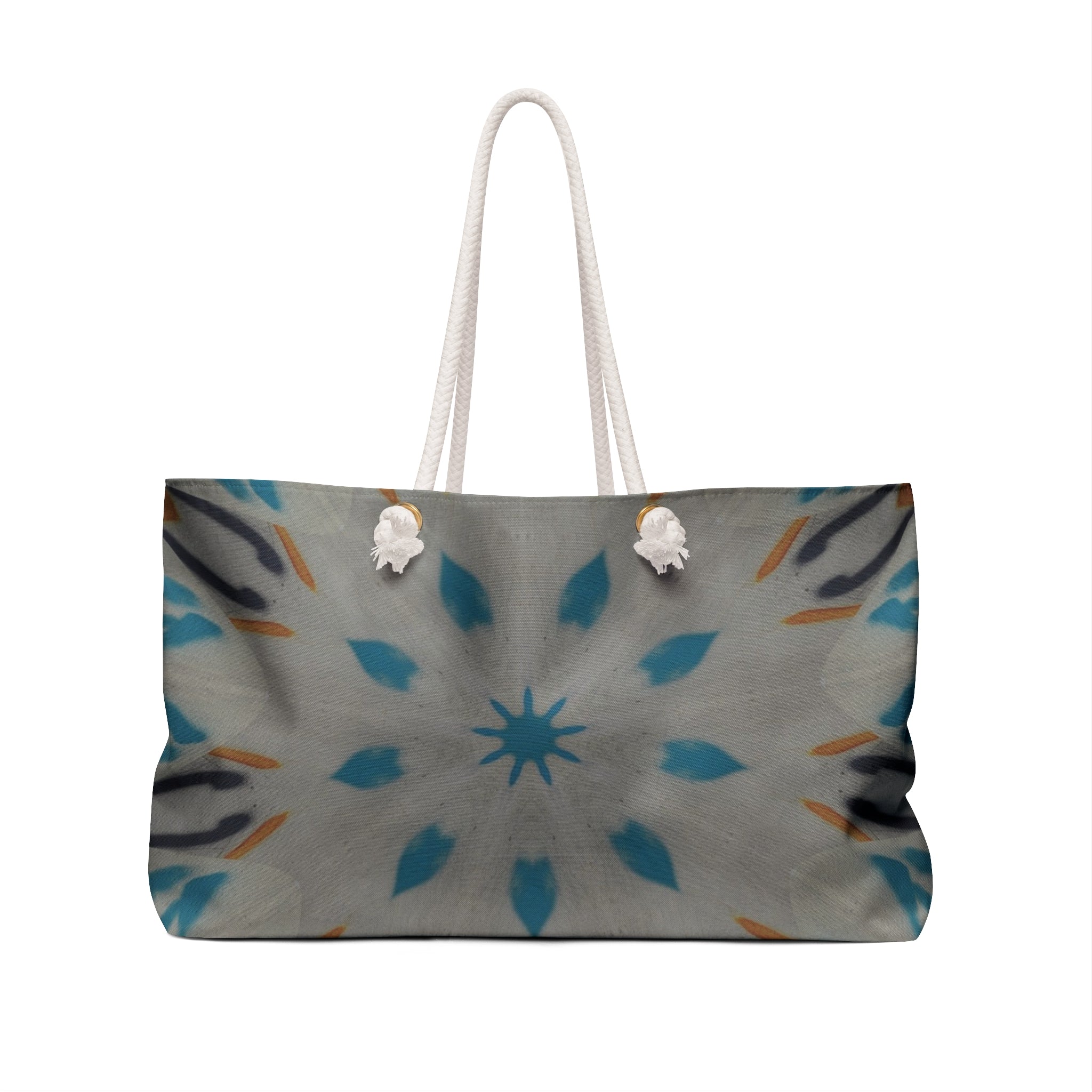 Stylish Weekender Bag with Unique Geometric Print, Travel Tote, Vacation Carryall, Beach Bag, Mother's Day Gift, Eco-Friendly Accessory