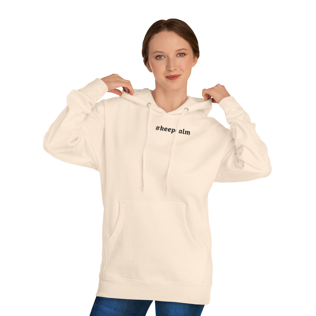 Keep Calm Unisex Hooded Sweatshirt, Cozy Gift, Casual Wear, Relaxed Hoodie, Motivation Sweater