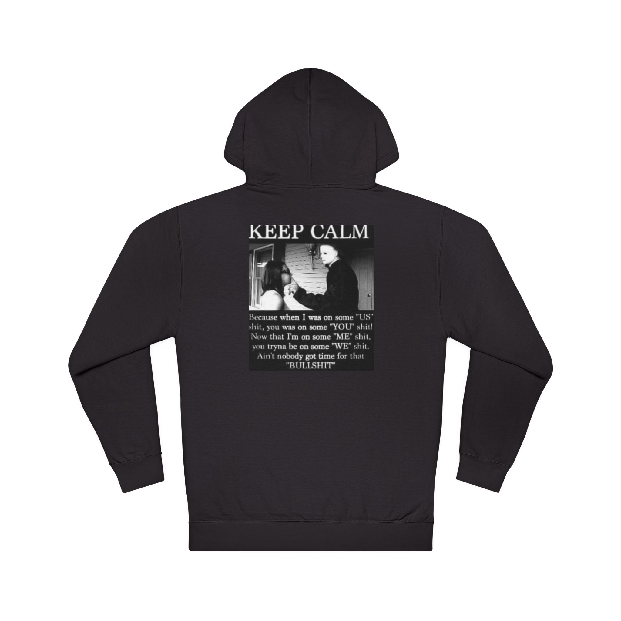 Keep Calm Unisex Hooded Sweatshirt, Cozy Gift, Casual Wear, Relaxed Hoodie, Motivation Sweater