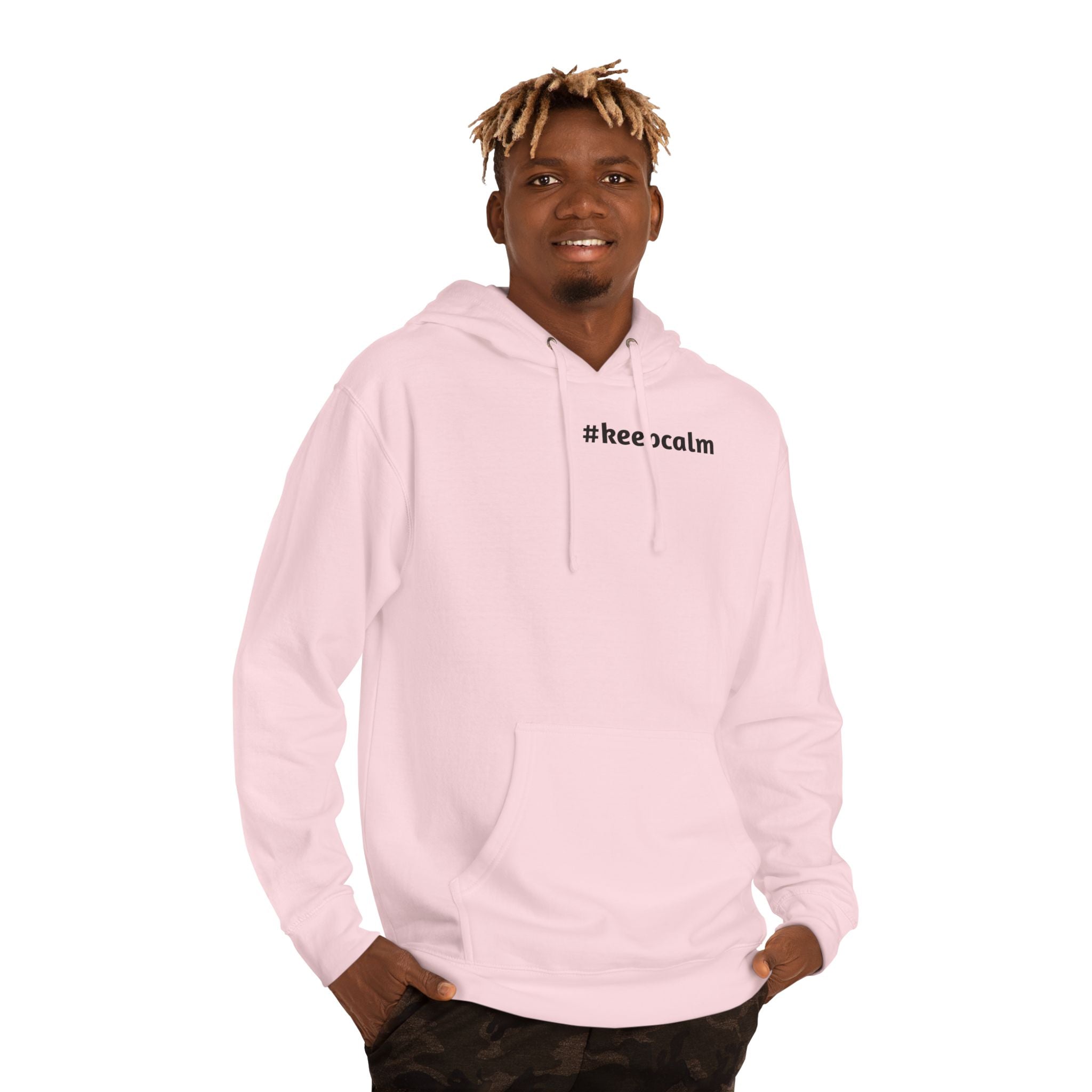 Keep Calm Unisex Hooded Sweatshirt, Cozy Gift, Casual Wear, Relaxed Hoodie, Motivation Sweater