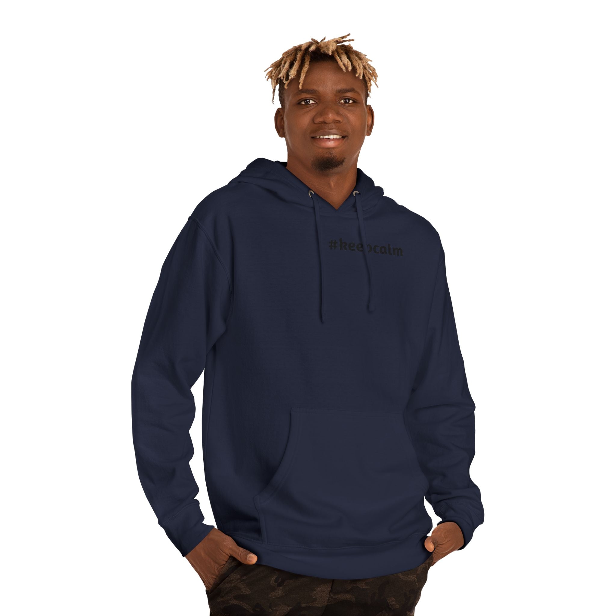 Keep Calm Unisex Hooded Sweatshirt, Cozy Gift, Casual Wear, Relaxed Hoodie, Motivation Sweater
