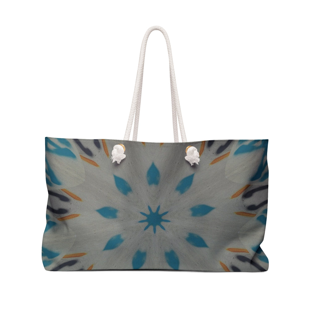 Stylish Weekender Bag with Unique Geometric Print, Travel Tote, Vacation Carryall, Beach Bag, Mother's Day Gift, Eco-Friendly Accessory