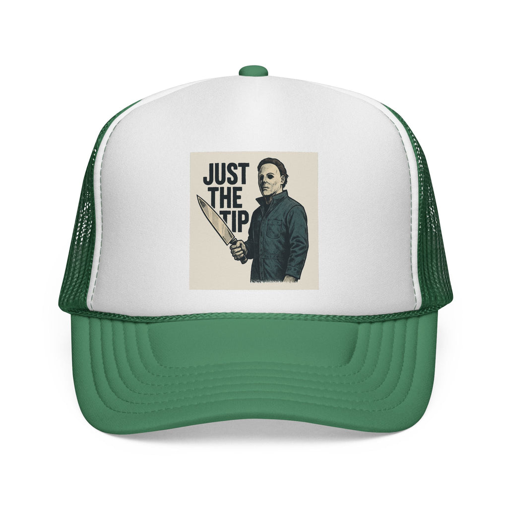 Humorous Trucker Caps - Just the Tip Graphic, Funny Gifts for Horror Fans, Unisex Adjustable Hat, Halloween Costume Accessory, Casual [...]