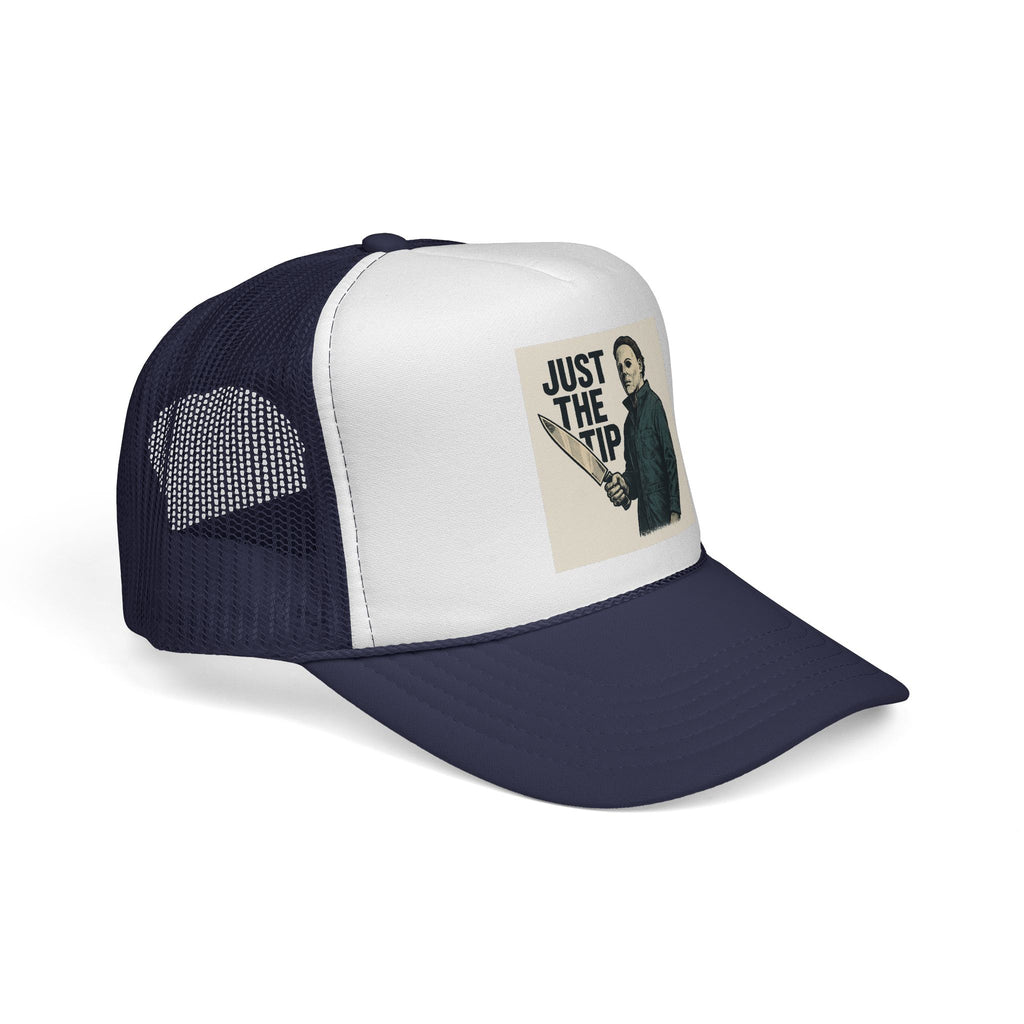 Humorous Trucker Caps - Just the Tip Graphic, Funny Gifts for Horror Fans, Unisex Adjustable Hat, Halloween Costume Accessory, Casual [...]