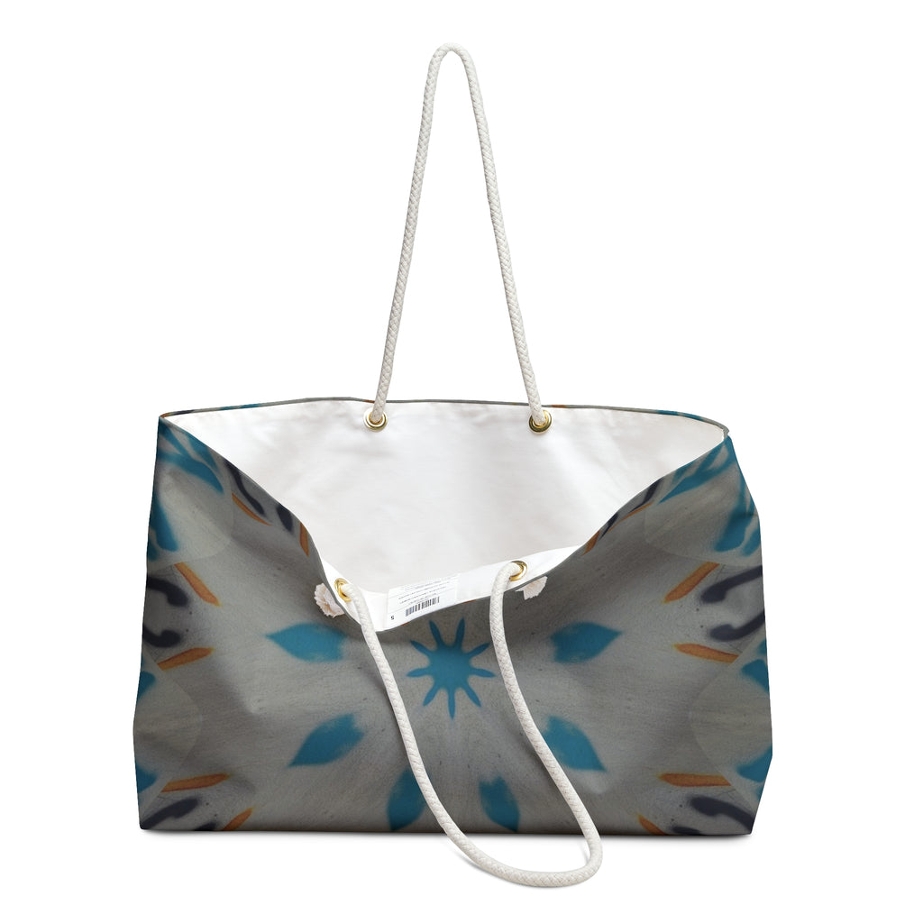 Stylish Weekender Bag with Unique Geometric Print, Travel Tote, Vacation Carryall, Beach Bag, Mother's Day Gift, Eco-Friendly Accessory
